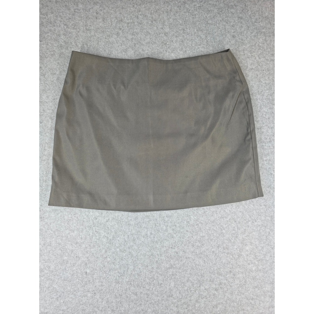 All The Ways Women Olive Green Mini Skirt A-Line Back Zip Size Small